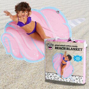 BigMouth Giant-Sized Beach Blanket Cotton Candy Microfiber HUGE 5FT Soft NEW